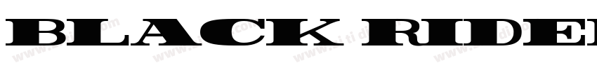 black rider字体转换